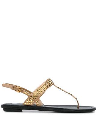 prada studded t-bar sandals|Prada ladies sandals.